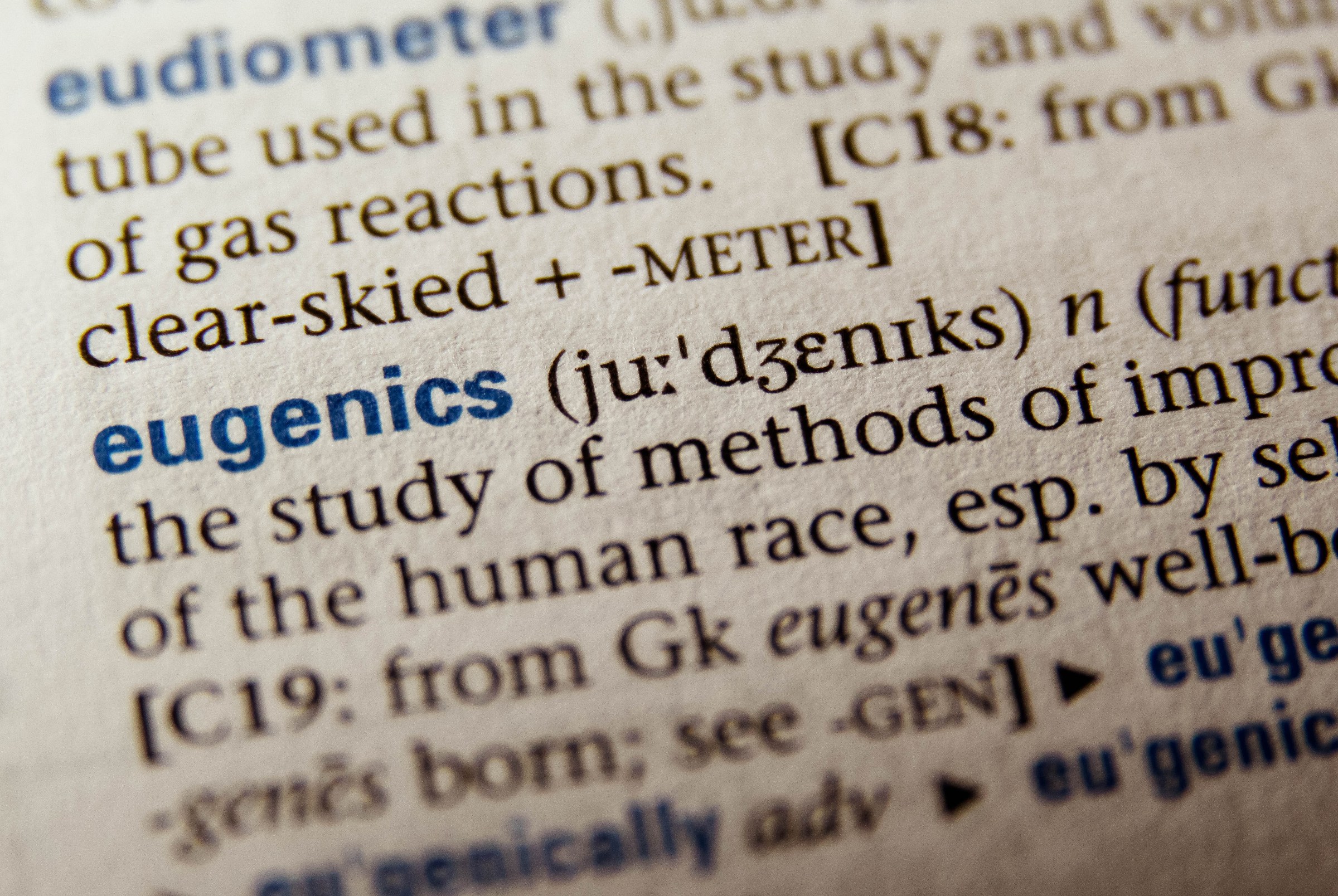 Eugenics, word, dictionary